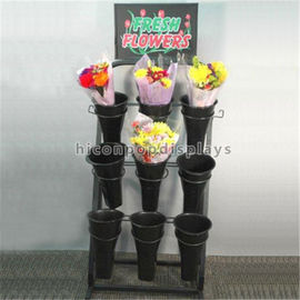 中国 花/植物のための黒い金属の陳列だなの小売りの商品表示 サプライヤー