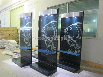 中国 金属のホックが付いているOEM/ODMの小売店LEDの照明広告の陳列台 サプライヤー