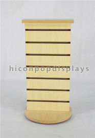 中国 円形の基礎紡績工の陳列だなの木の2つの方法Slatwallの陳列台のカウンタートップ サプライヤー