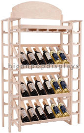 中国 移動可能な固体木のワインの陳列台のワインの棚丈夫な/耐久財4つの層 サプライヤー
