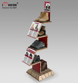 中国 快適靴屋の木の陳列だなのスニーカーの表示棚を促して下さい サプライヤー