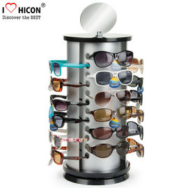 中国 カウンター トップのサングラスの陳列ケースの丸型の金属の接眼レンズの表示棒 サプライヤー