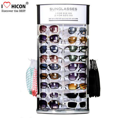 中国 注文の両方向のサングラスの陳列ケース、小売店のための木のサングラスの表示 サプライヤー