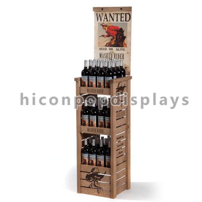 小売りの木製のワインの陳列台の商品化表示据え付け品