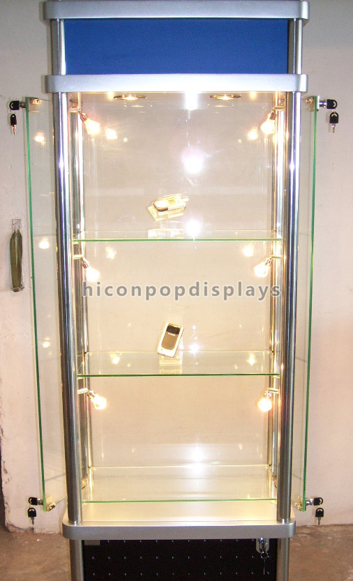 ガラス飾り戸棚の注文の小売店のゴンドラの表示装置をつけるフロアーリング
