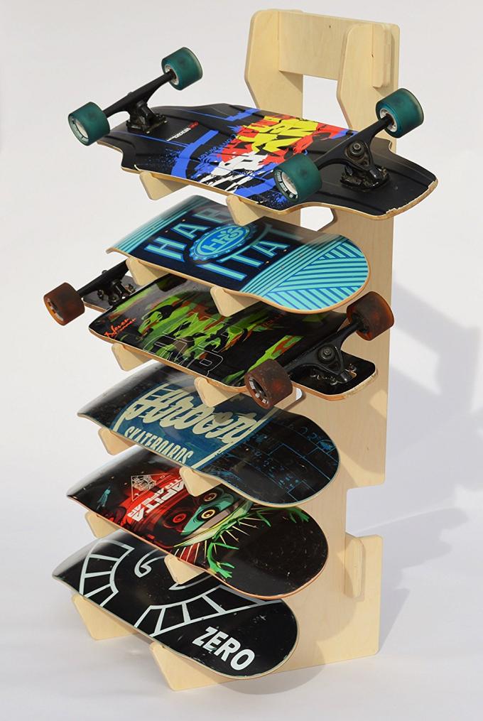 スノーボードのLongboardの小売店の据え付け品の木のスケートボードの陳列台